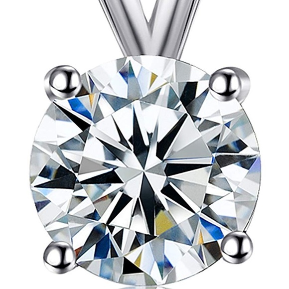 1ct Simulated Diamond CZ Stud Pendant - Picture 5 of 6